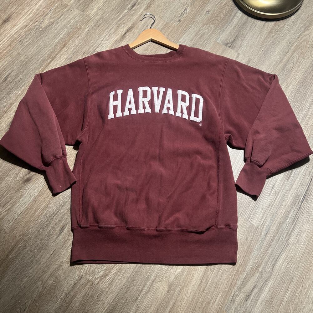 Vintage Harvard Crimson Champion Reverse Weave Crewneck Sweatshirt XL Sewn 90s
